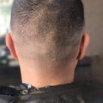 back view of clean fade - Hope Island barber