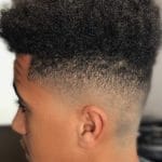fade with messy top - Hope Island barber