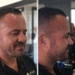 front and side view - Hope Island barber