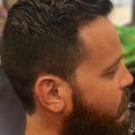 Side view hair and beard clean up - Hope Island barber