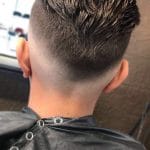 bottom fade with long hair on top - Hope Island barber